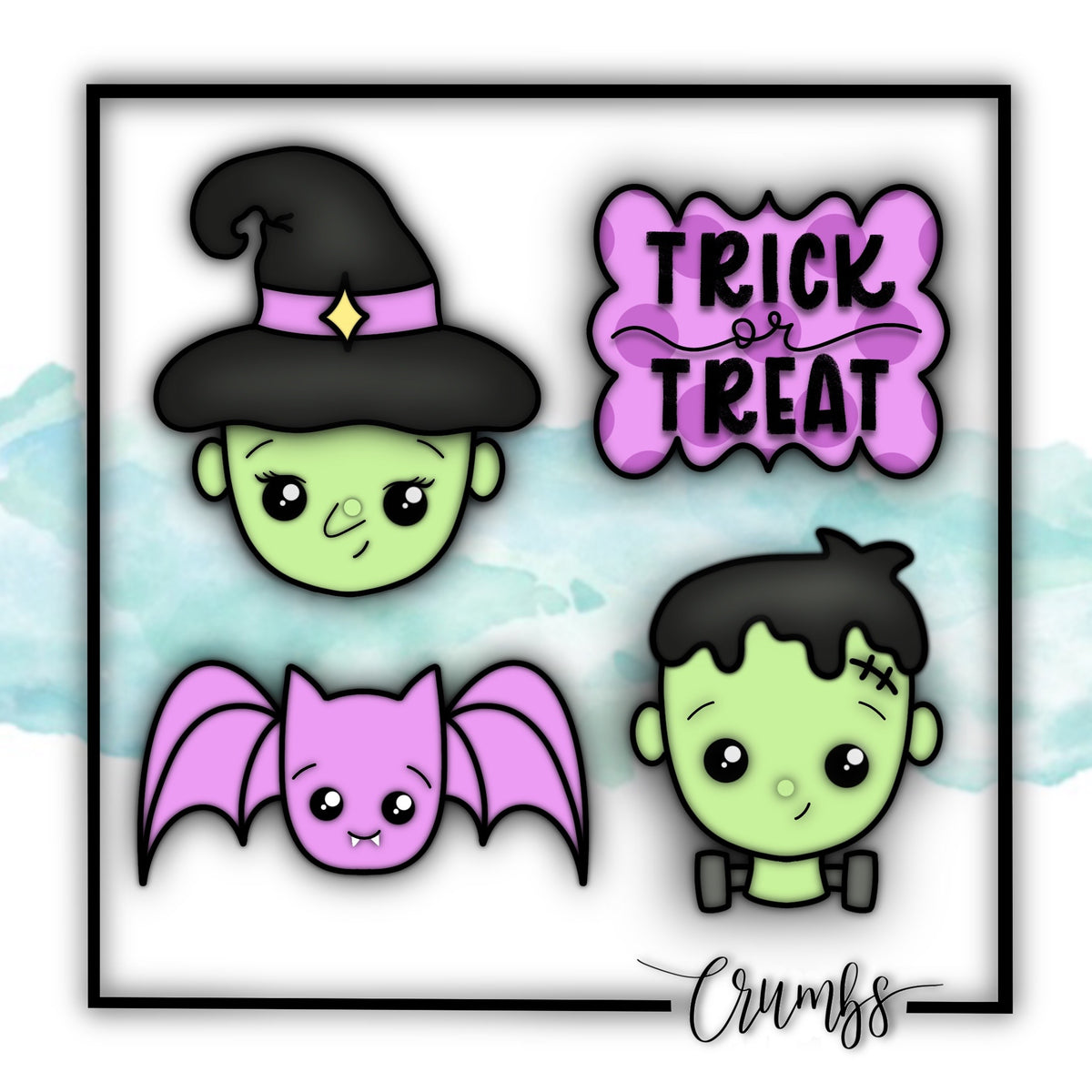 Trick or Treat Cookie Cutter Quad – Crumbs Cutters 