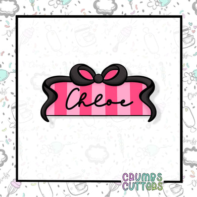 Chloe Bow Plaque Cookie Cutter