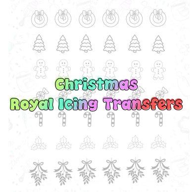Christmas Royal Icing Transfer Digital Download Printable