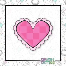 Load image into Gallery viewer, Scalloped Square Heart Cookie Cutter