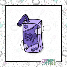 Load image into Gallery viewer, Spooky Sips Ghost&#39;s BOOberry Juice Box Cookie Cutter