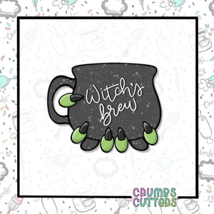 Spooky Sips Witch's Brew Cauldron Coffee Mug Cookie Cutter