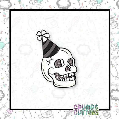 Party Hat Skull Skeleton Head Cookie Cutter