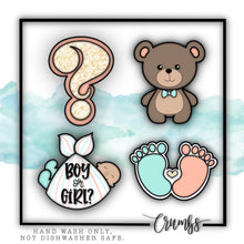 Load image into Gallery viewer, Gender Reveal Cookie Cutter Quad