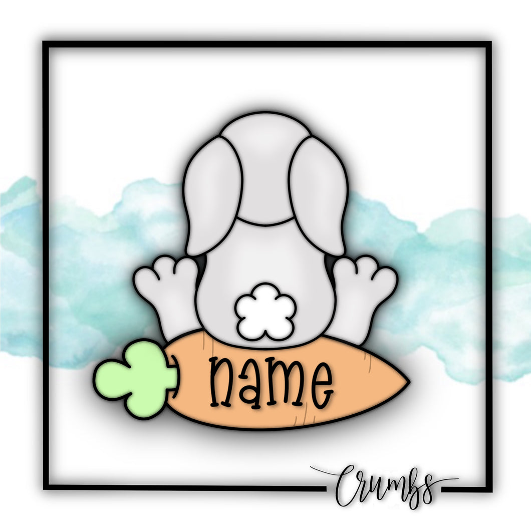 Bunny Sitting on a Carrot Cookie Cutter