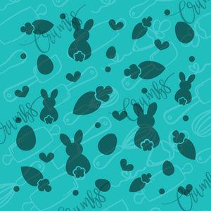 Easter Bunny Pattern Cookie Stencil