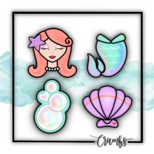 Load image into Gallery viewer, Mermaid Cookie Cutter Quad