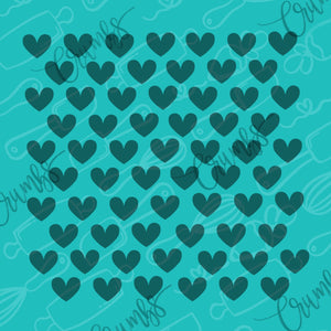 Small Heart Pattern Cookie Stencil
