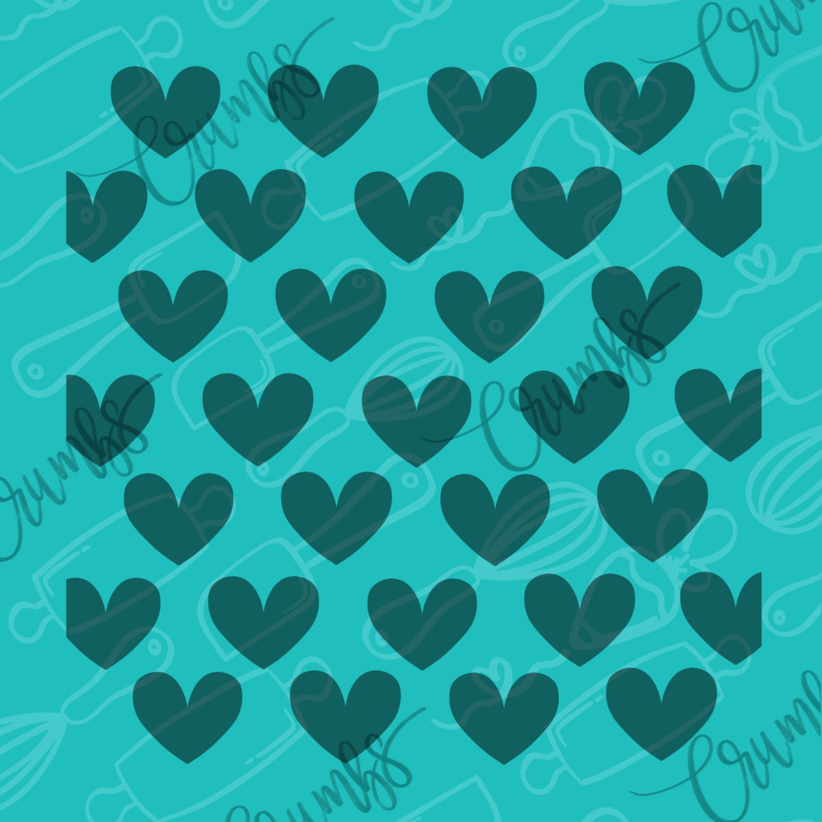 Large Heart Pattern Cookie Stencil – Crumbs Cutters
