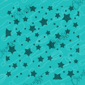Scattered Stars Pattern Cookie Stencil