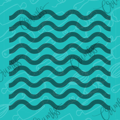 Wave Pattern Cookie Stencil