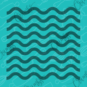 Wave Pattern Cookie Stencil