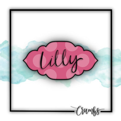 Lilly Plaque Cookie Cutter
