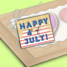 Load image into Gallery viewer, 4th of July Gold Printable Tags