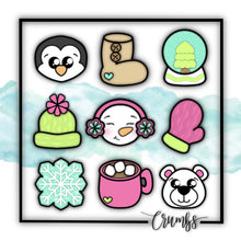 Load image into Gallery viewer, Winter Minis Cookie Cutter Set