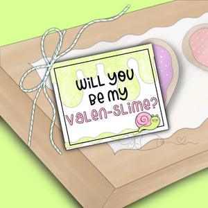 Slime Valentines Printable Tags