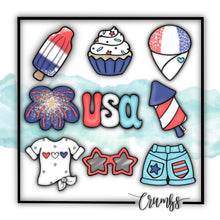 Load image into Gallery viewer, 4th Of July Minis Cookie Cutter Set