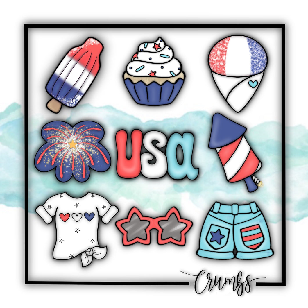 4th Of July Minis Cookie Cutter Set