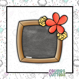 Floral Chalkboard Cookie Cutter