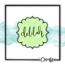 Load image into Gallery viewer, Delilah Plaque Cookie Cutter