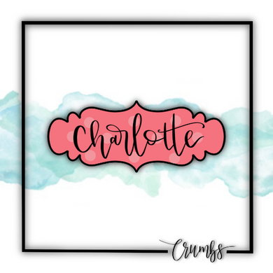 Charlotte Plaque Cookie Cutter