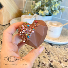 Load image into Gallery viewer, 3 Piece Geometric Heart Cocoa Bomb Mold - &lt;b&gt; *LIMIT 8 TOTAL PER ORDER*&lt;/b&gt;