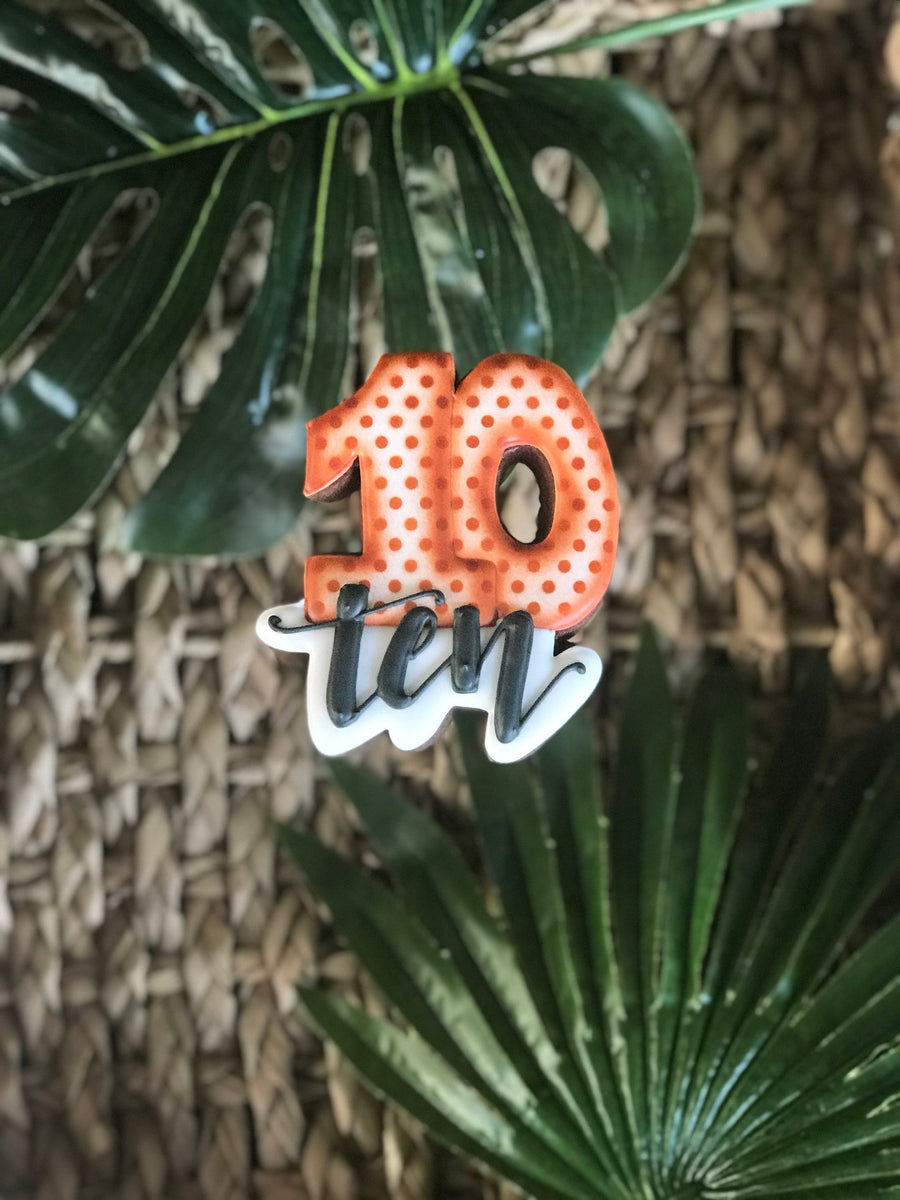 Lettered Number 10/Ten Cookie Cutter – Crumbs Cutters