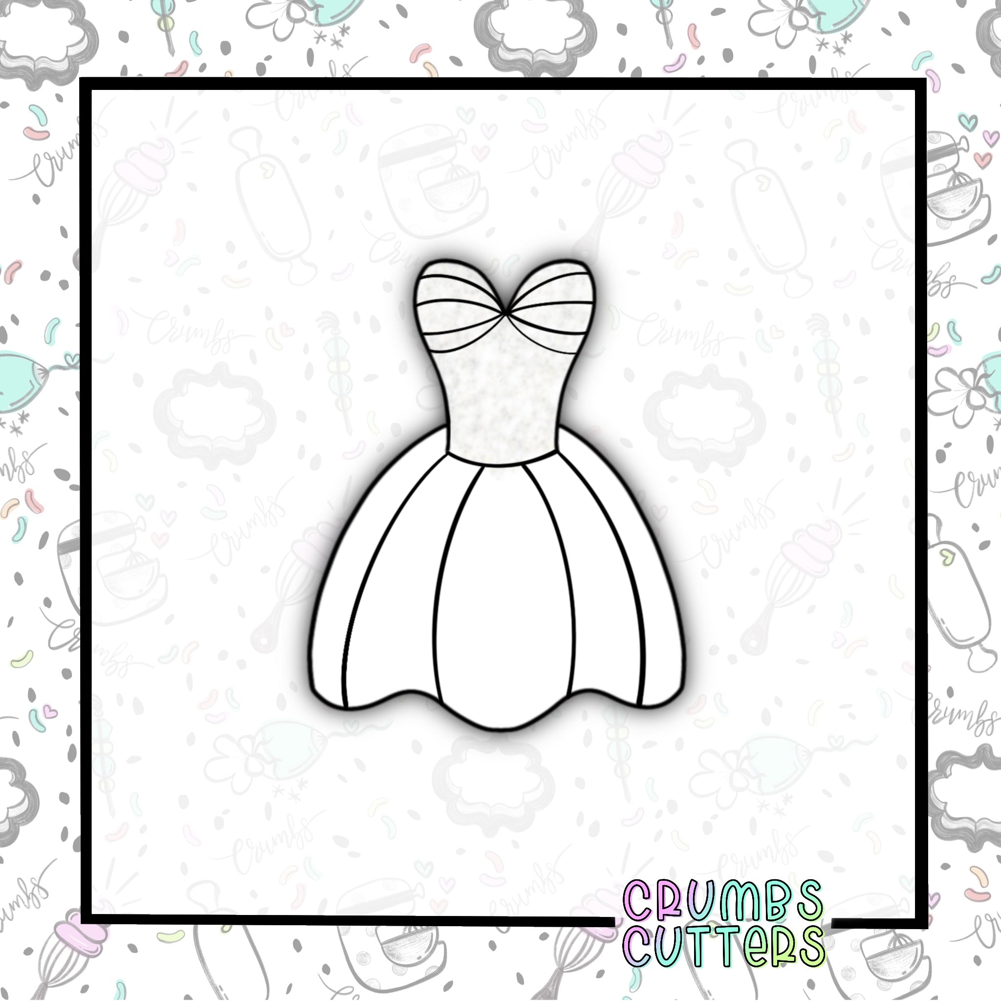 princess dress cookie cutter Princess Dress 2 Cookie Cutter